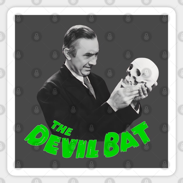 The Devil Bat - Bela Lugosi - Poverty Row Horror Sticker by wildzerouk